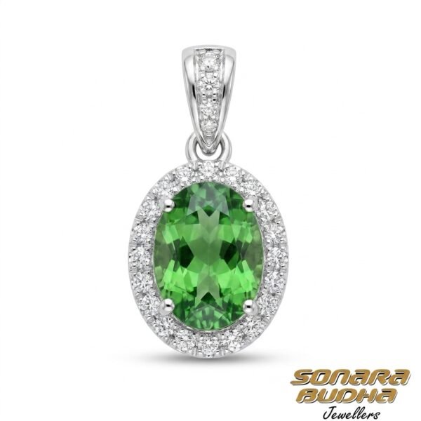 Diamond / Tsavorite Pendant