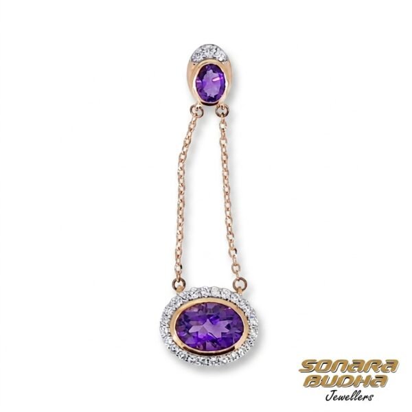 Diamond / Amethyst Pendant