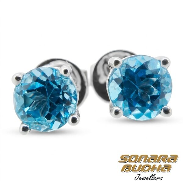 Blue Topaz Studs