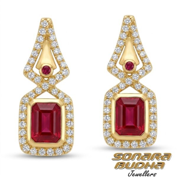 Diamond / Ruby Earrings