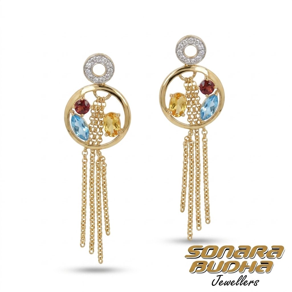 Diamond / Mix Gems Earrings