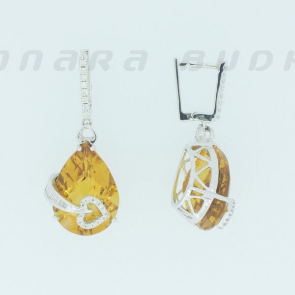 Diamond / Citrine Earrings