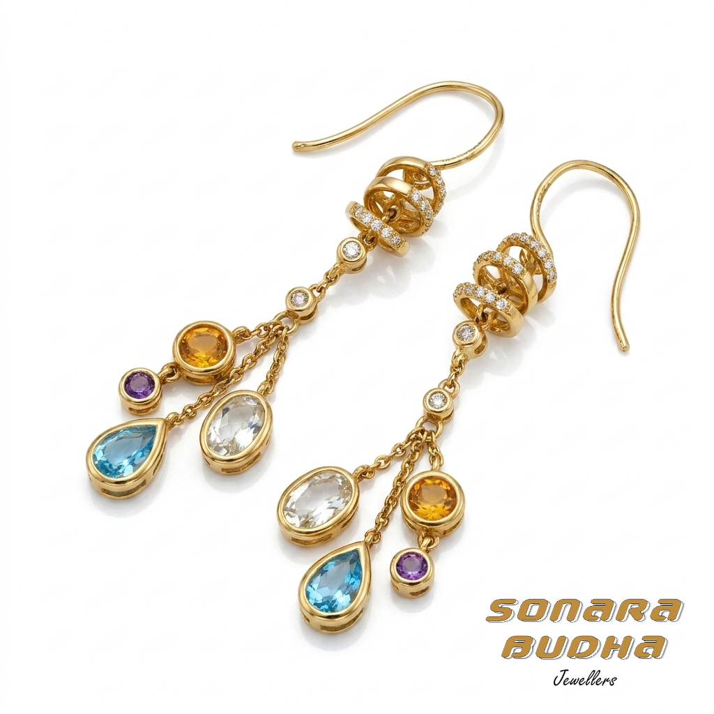 Diamond / Mix Gems Earrings
