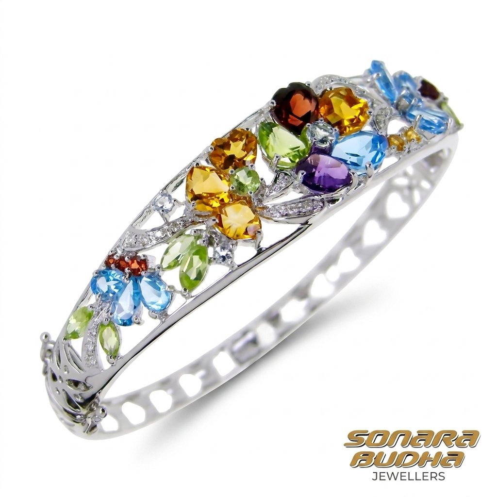 Diamond / Mix Gems Bangle