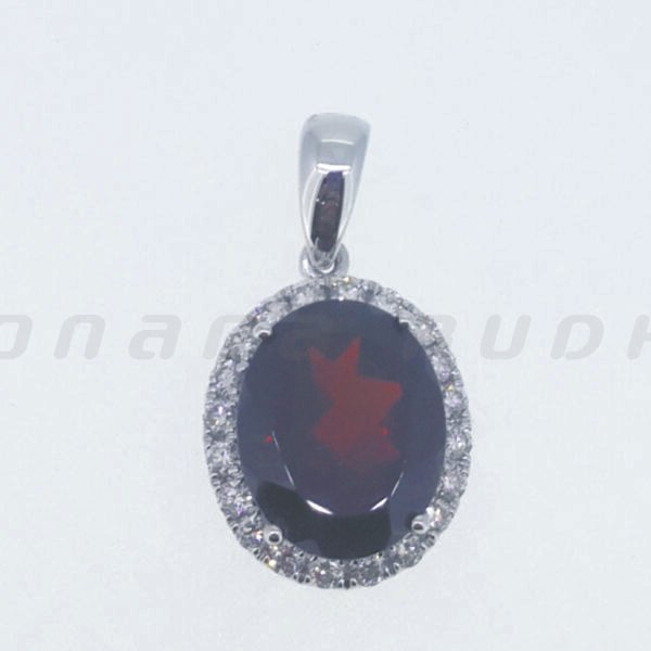 Diamond / Garnet Pendant