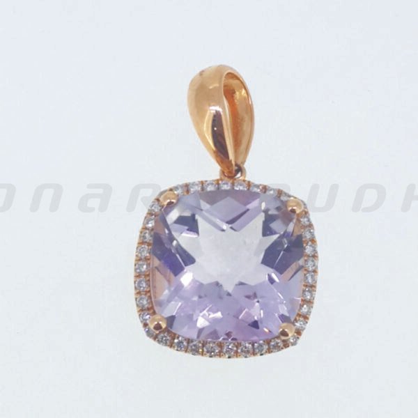 Diamond / Amethyst Pendant