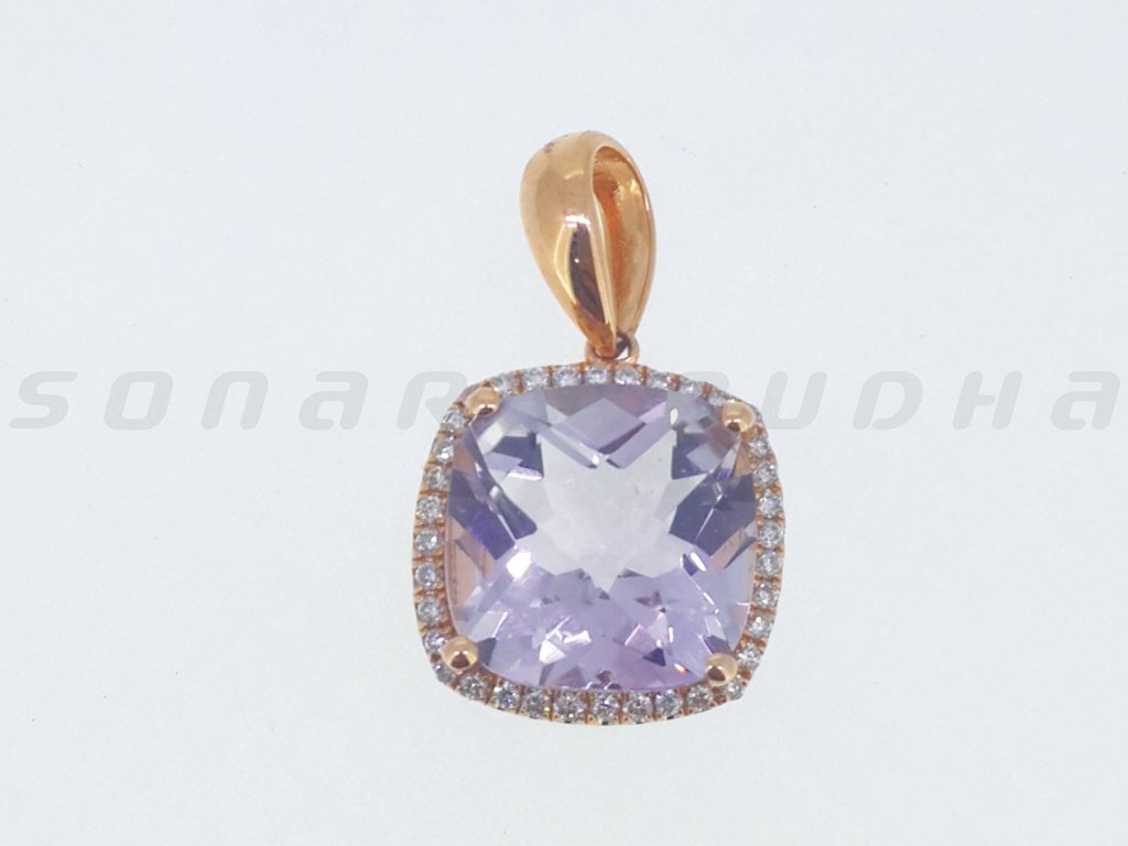 Diamond / Amethyst Pendant