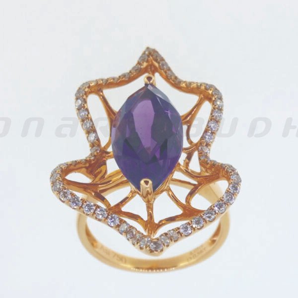 Diamond / Amethyst Ring