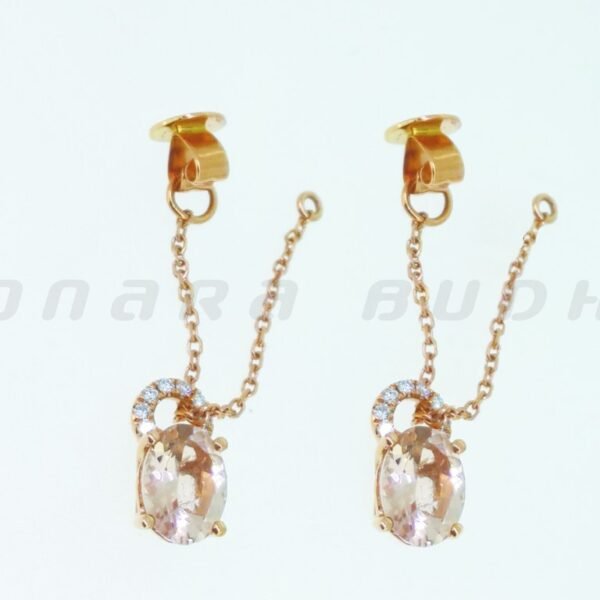 Diamond / Morganite Earrings
