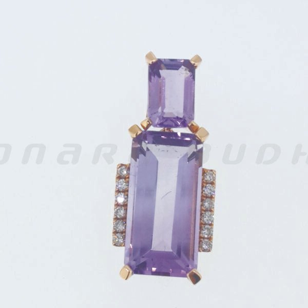 Diamond / Amethyst Pendant