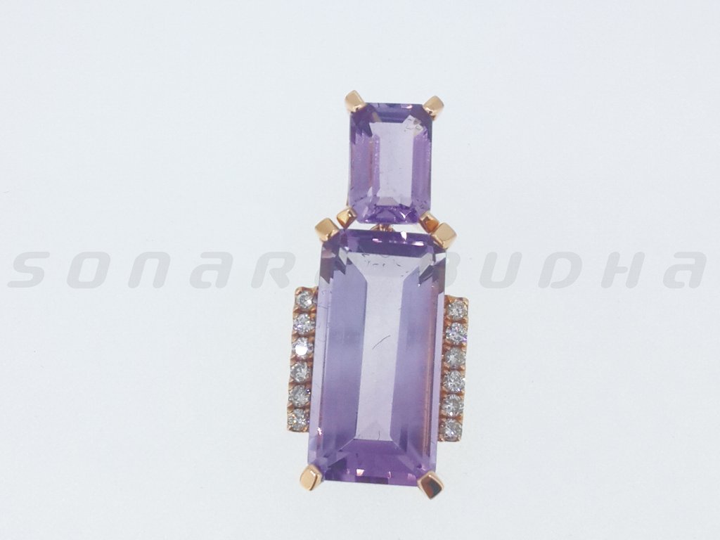 Diamond / Amethyst Pendant