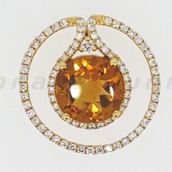 Diamond / Citrine Pendant