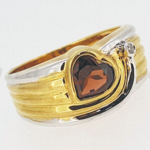 Diamond / Garnet Ring