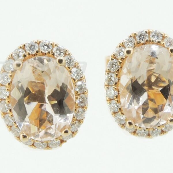 Diamond / Morganite Studs
