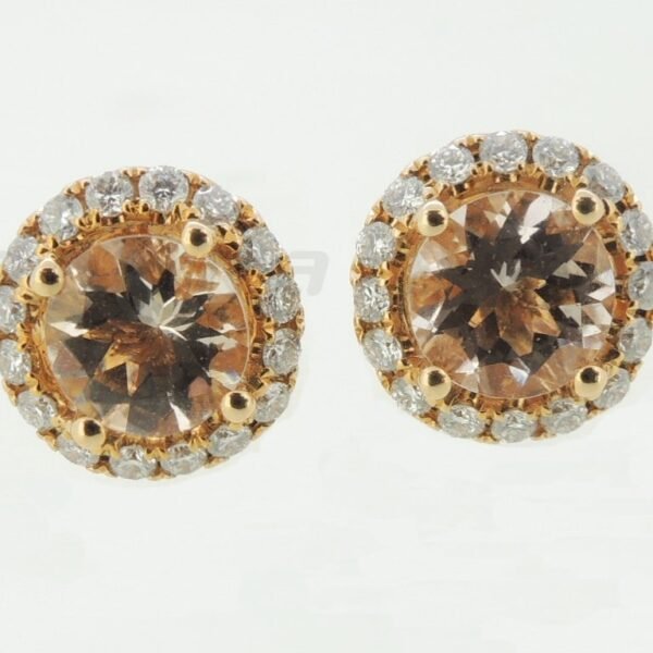 Diamond / Morganite Studs