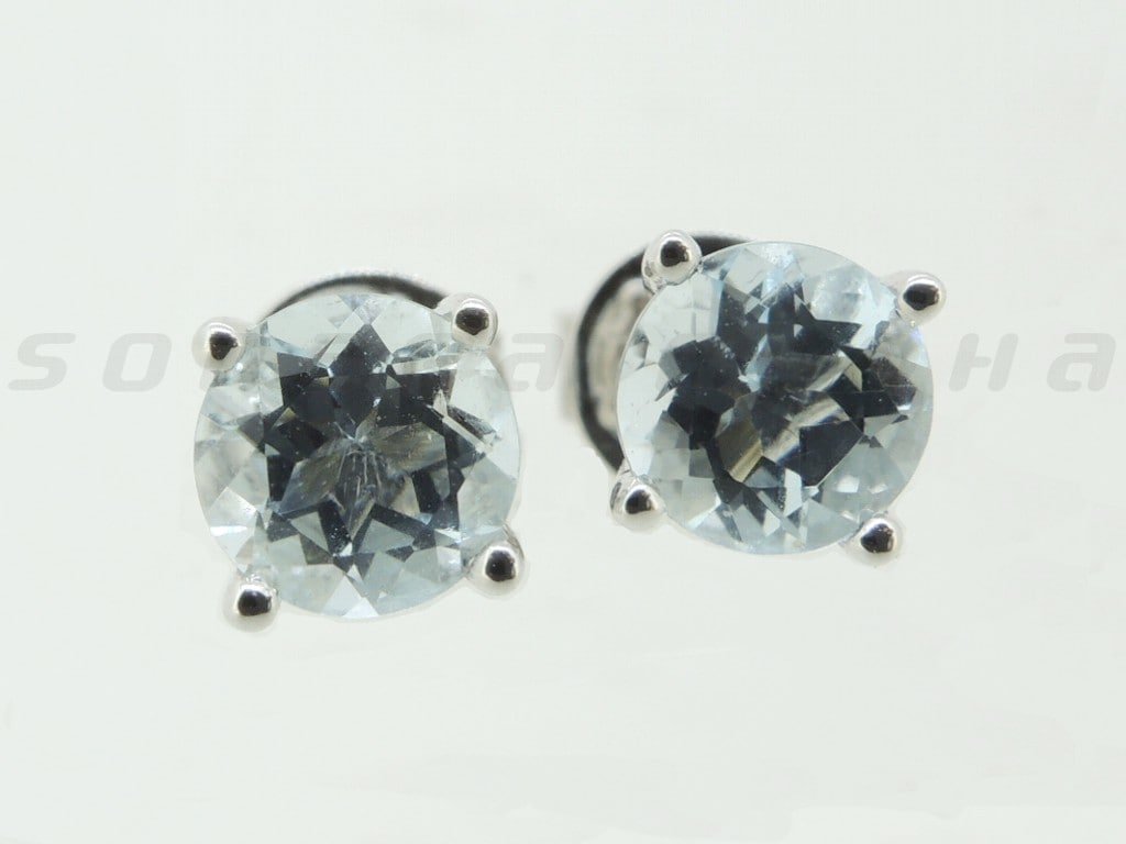 Aquamarine Studs