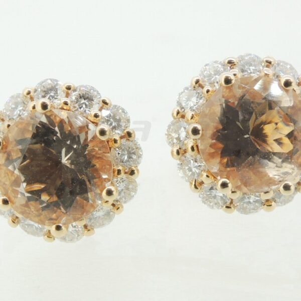 Diamond / Morganite Studs