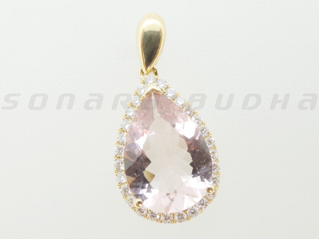 Diamond / Morganite Pendant