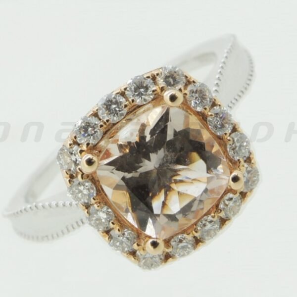 Diamond / Morganite Ring
