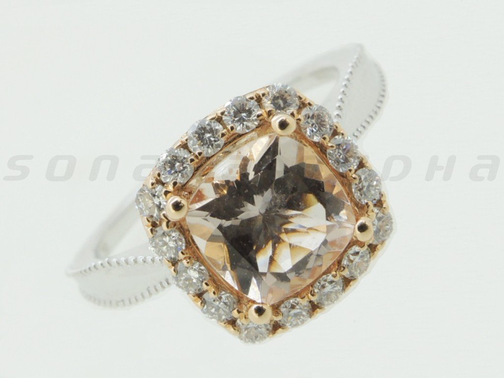 Diamond / Morganite Ring