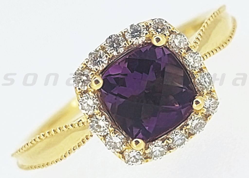Diamond / Amethyst Ring