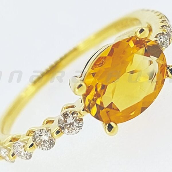 Diamond / Citrine Ring