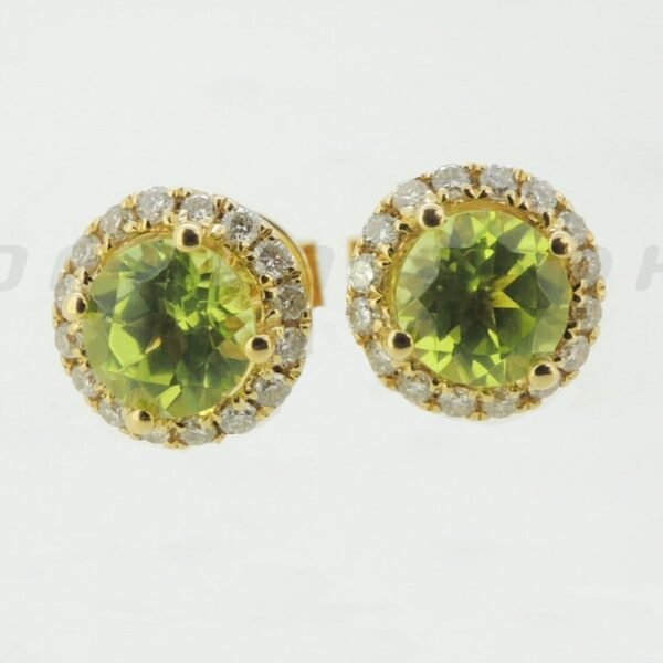 Diamond / Peridot Earrings