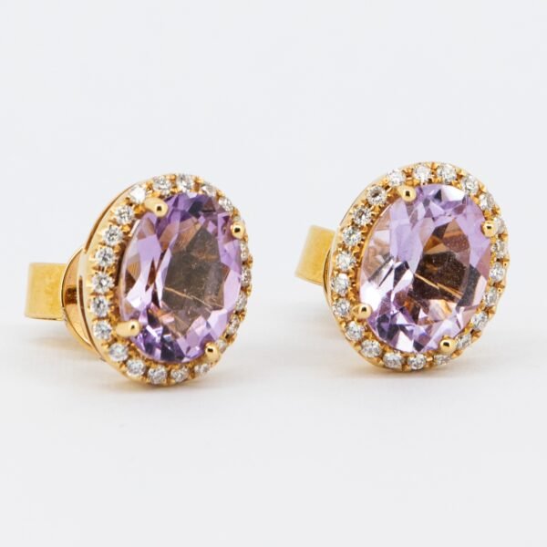Diamond / Amethyst Studs