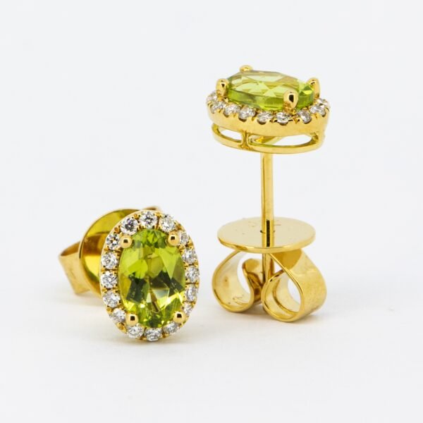 Diamond / Peridot Studs