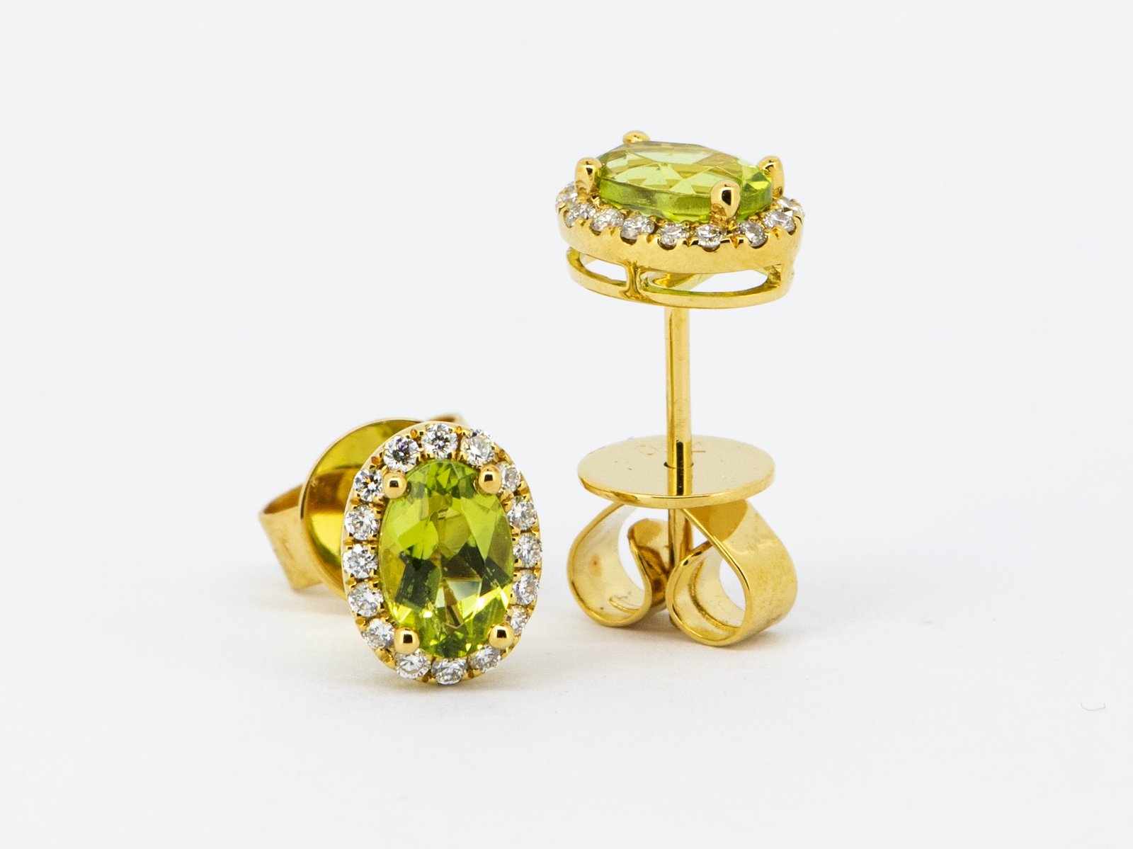 Diamond / Peridot Studs