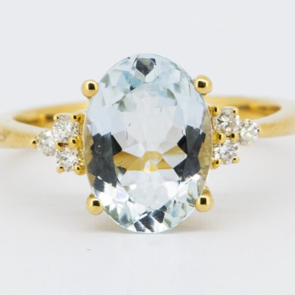 Diamond / Aquamarine Ring