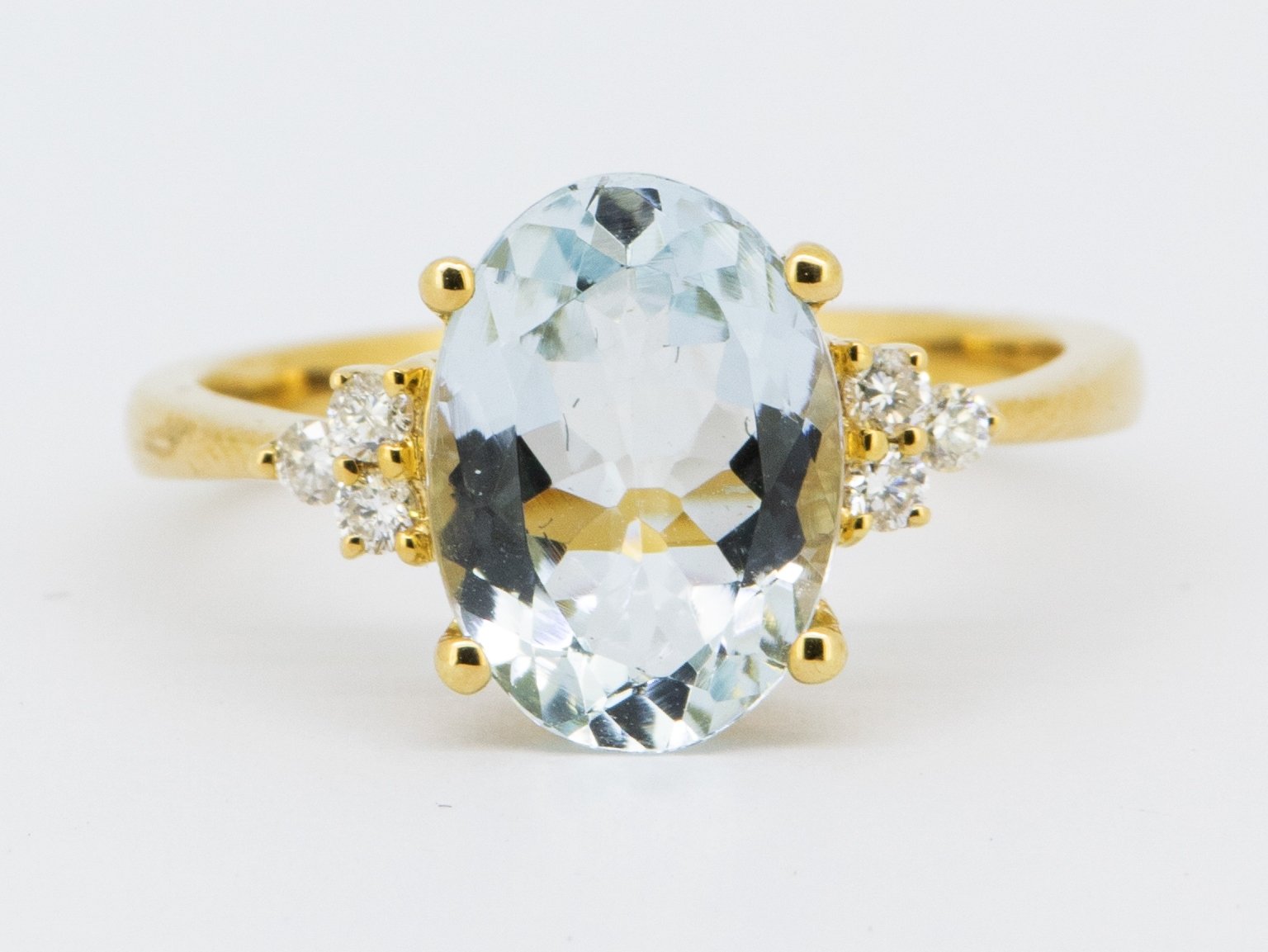Diamond / Aquamarine Ring