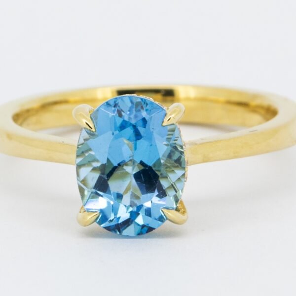 Diamond / Blue Topaz Ring