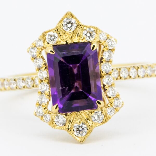 Diamond / Amethyst Ring