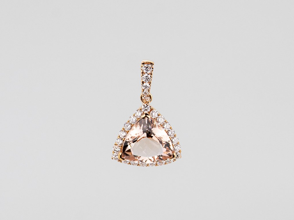 Diamond / Morganite Pendant