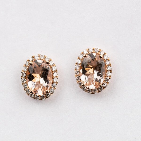Diamond / Morganite Studs