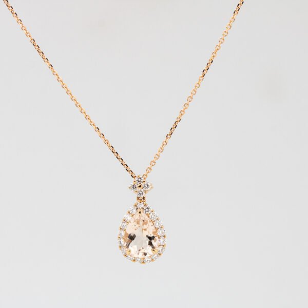 Diamond / Morganite Necklace
