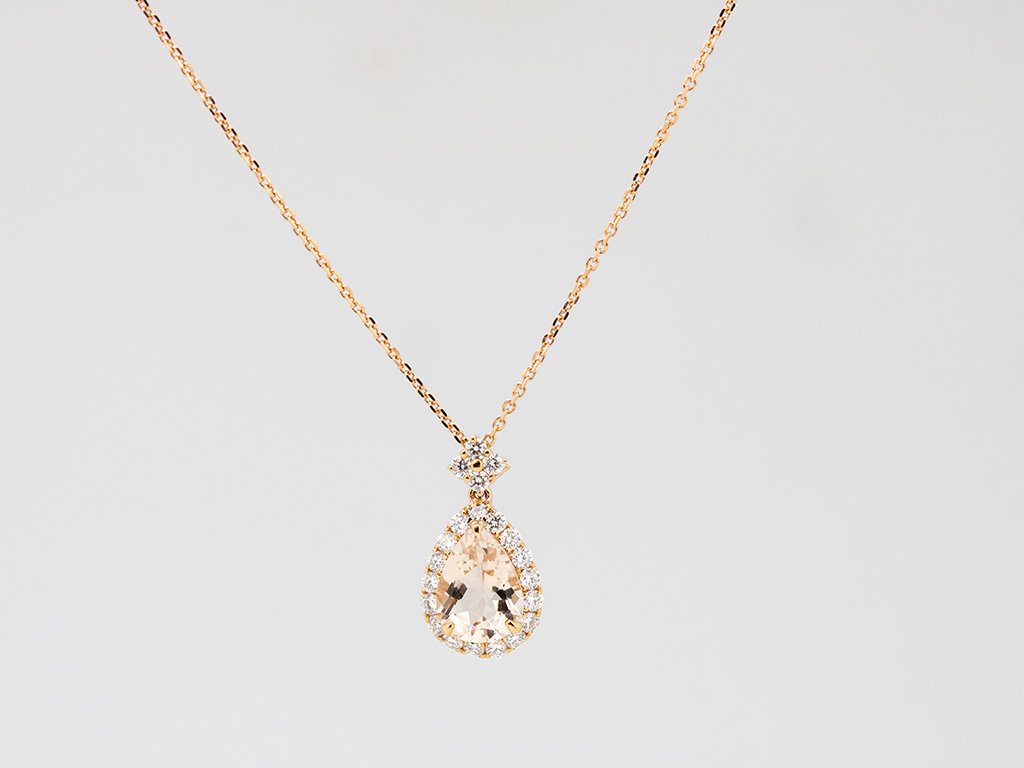 Diamond / Morganite Necklace