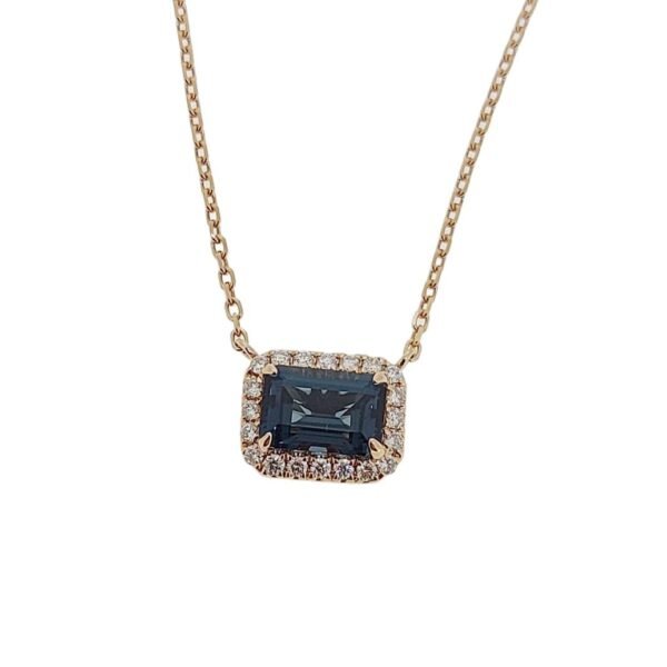 Diamond / Blue Topaz Necklace