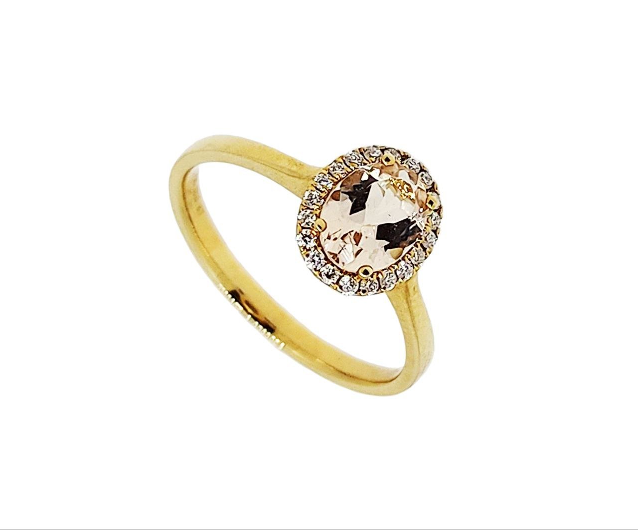 Diamond / Morganite Ring