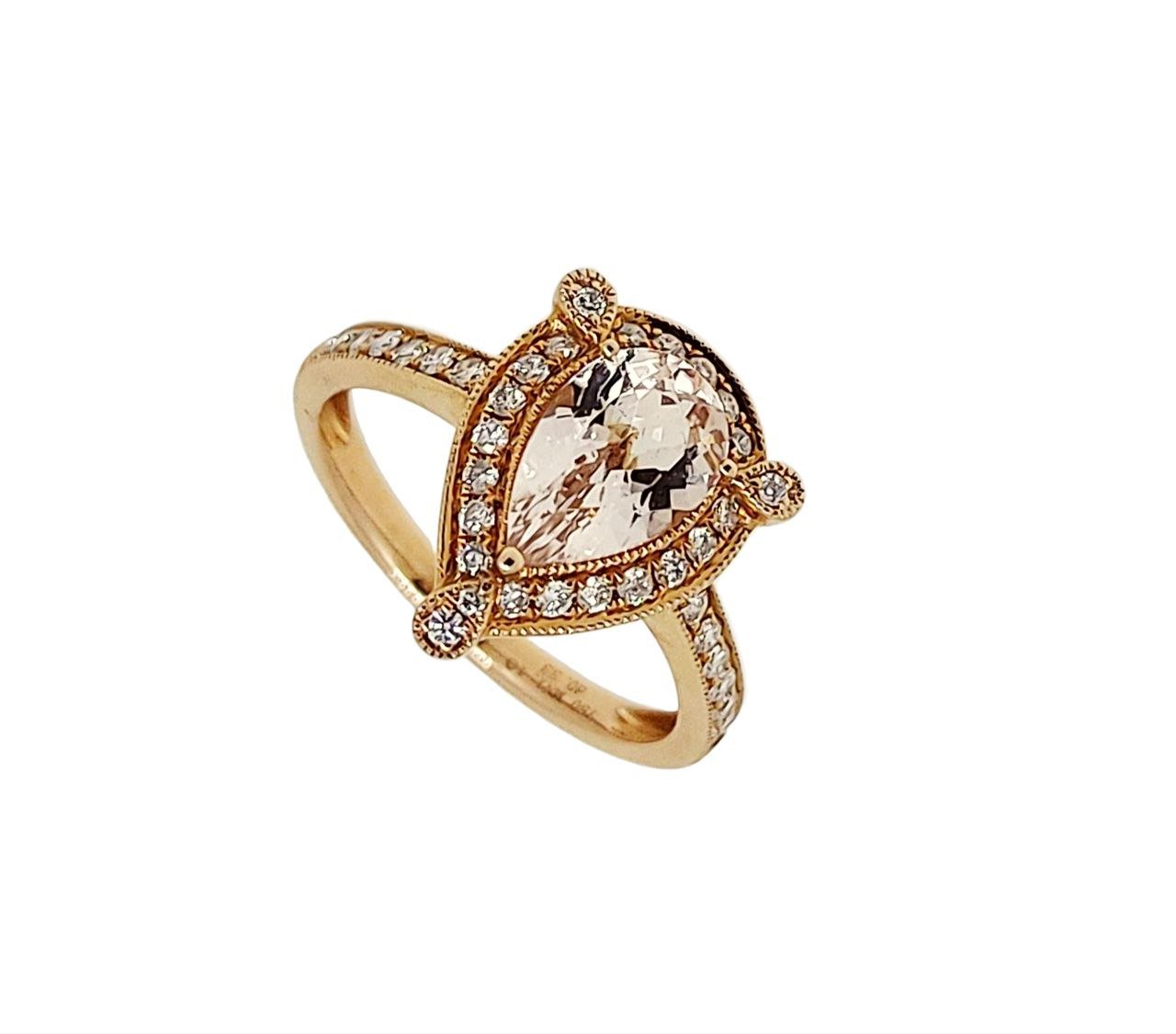 Diamond / Morganite Ring