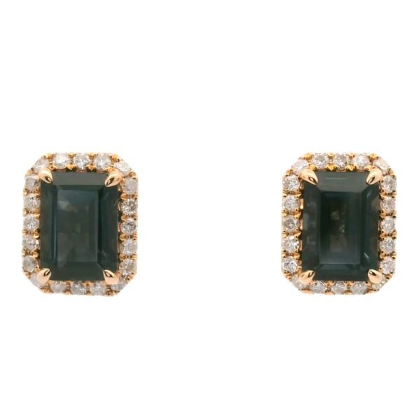 Diamond / Blue Topaz Earrings