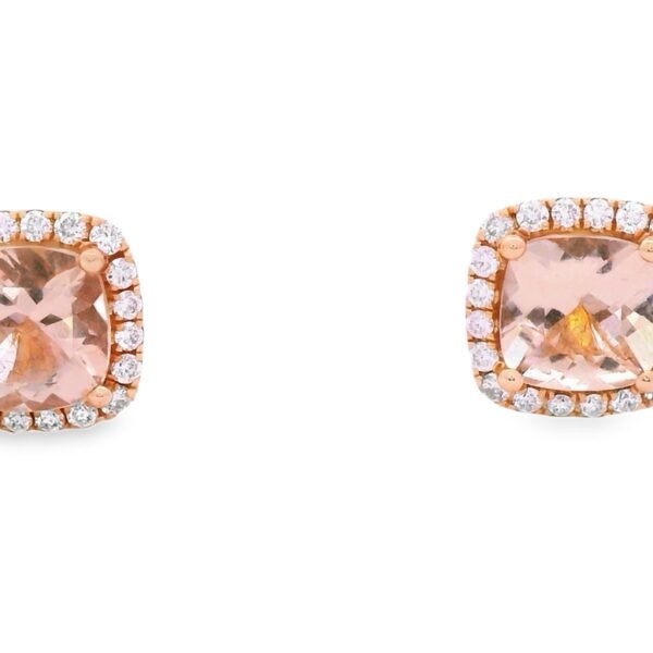 Diamond / Morganite Earrings