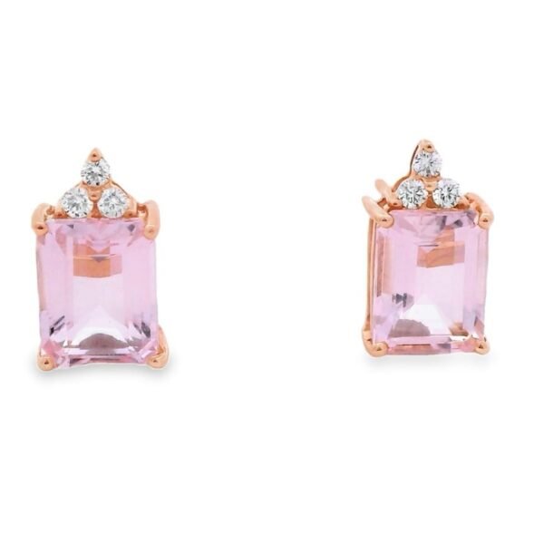 Diamond / Morganite Earrings