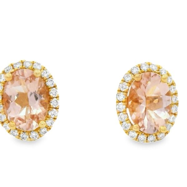 Diamond / Morganite Earrings