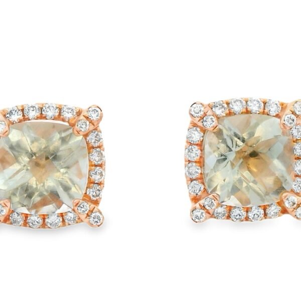 Diamond / Amethyst Earrings