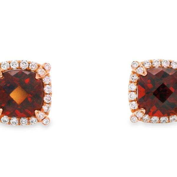 Diamond / Garnet Earrings
