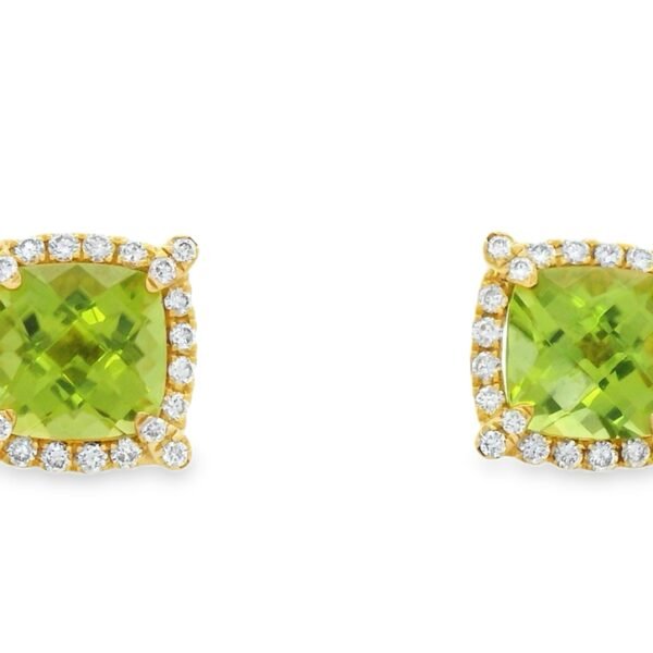 Diamond / Peridot Earrings