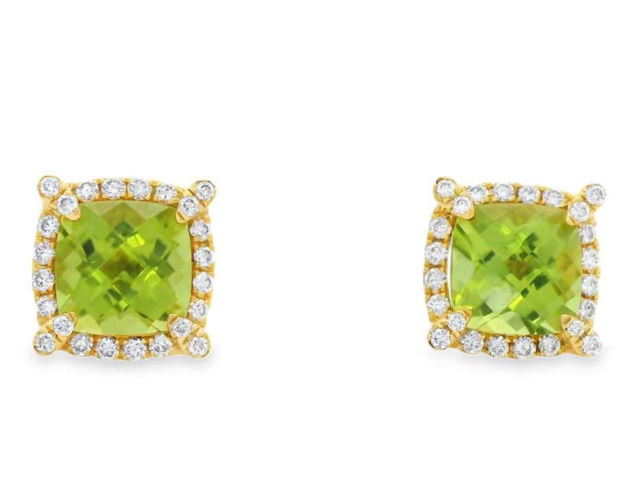 Diamond / Peridot Earrings