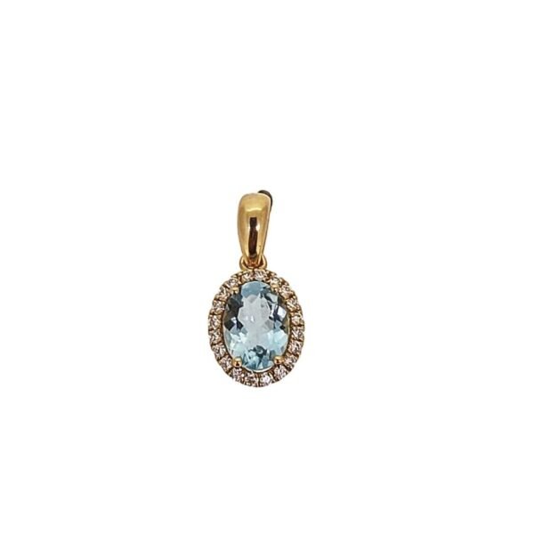 Diamond / Aquamarine Pendant